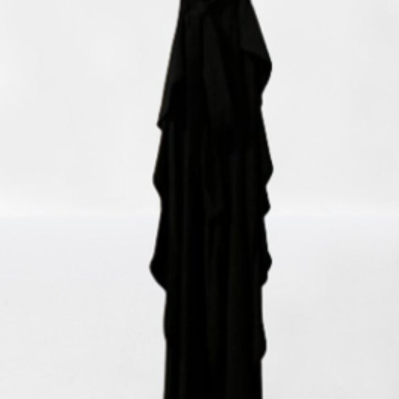 EMMA & MICHELE black Ruffle Leg Jumpsuit with Slits - Picture 11 of 16